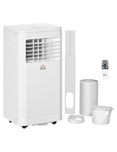 Aire Acondicionado Portátil HOMCOM 8000 BTU 3 en 1 Blanco