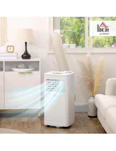 Aire Acondicionado Portátil HOMCOM 8000 BTU 3 en 1 Blanco 2