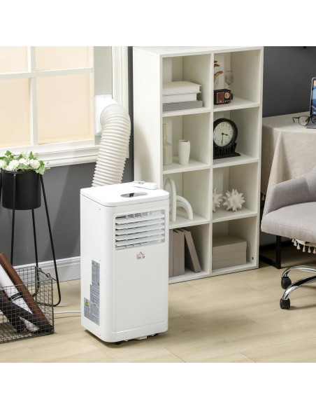 Aire Acondicionado Portátil HOMCOM 8000 BTU 3 en 1 Blanco
