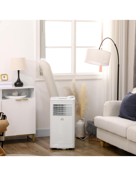 Aire Acondicionado Portátil HOMCOM 8000 BTU 3 en 1 Blanco