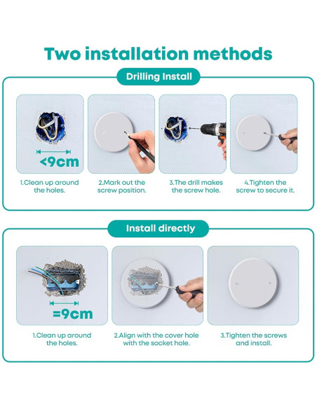 Placa de Cubierta de Techo Wuno Shop 12.7 cm Metal Blanca Placa de Cubierta de Techo Wuno Shop 12.7 cm Metal Blanca