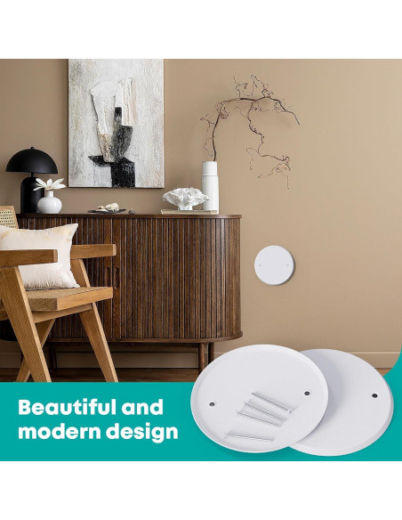 Placa de Cubierta de Techo Wuno Shop 12.7 cm Metal Blanca Placa de Cubierta de Techo Wuno Shop 12.7 cm Metal Blanca