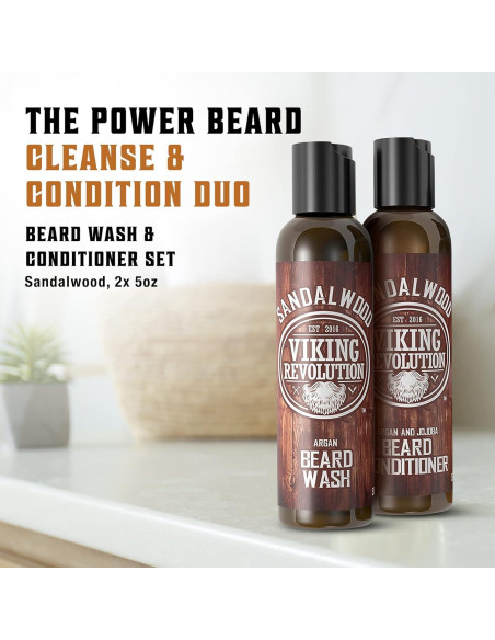 Juego de Champú y Acondicionador para Barba Viking Revolution 150 ml