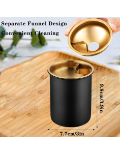 Cenicero de coche MaoMaoCha de acero inoxidable con tapa 2