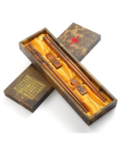 Palillos Reutilizables de Madera KAHACIYO - 2 Pares 23.5 cm