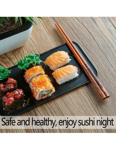 Palillos Reutilizables de Madera KAHACIYO - 2 Pares 23.5 cm