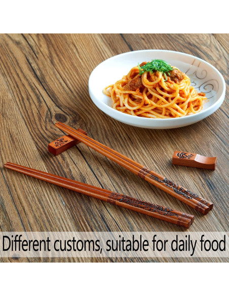 Palillos Reutilizables de Madera KAHACIYO - 2 Pares 23.5 cm