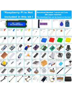 Kit de Inicio Raspberry Pi BLONWINER 297 Artículos 124 Proyectos 2