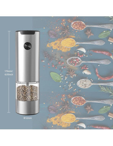 Juego de Molinillos Eléctricos de Sal y Pimienta Edleikoke