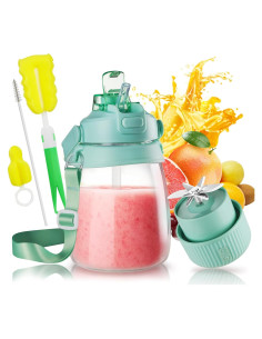 Licuadora Portátil HIFEASTS 1100ml Turbo USB-C Verde