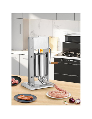 Embutidora Manual de Salchichas FOHERE 7LB (3L) Acero Inoxidable