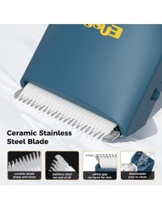 Cortadora de Cabello ENSSU Inalámbrica Impermeable Azul 2