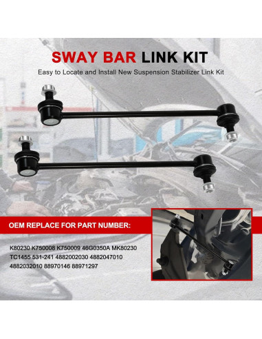 Kit de Enlace de Barra Estabilizadora GPMMWPG K80230 para Toyota Corolla 2003-2019