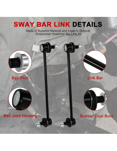 Kit de Enlace de Barra Estabilizadora GPMMWPG K80230 para Toyota Corolla 2003-2019