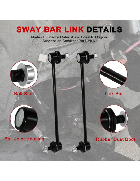 Kit de Enlace de Barra Estabilizadora GPMMWPG K80230 para Toyota Corolla 2003-2019