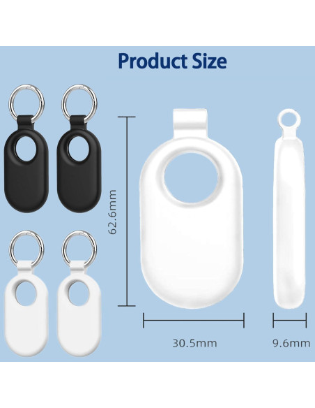 Paquete de 4 fundas de silicona para Samsung Galaxy SmartTag 2