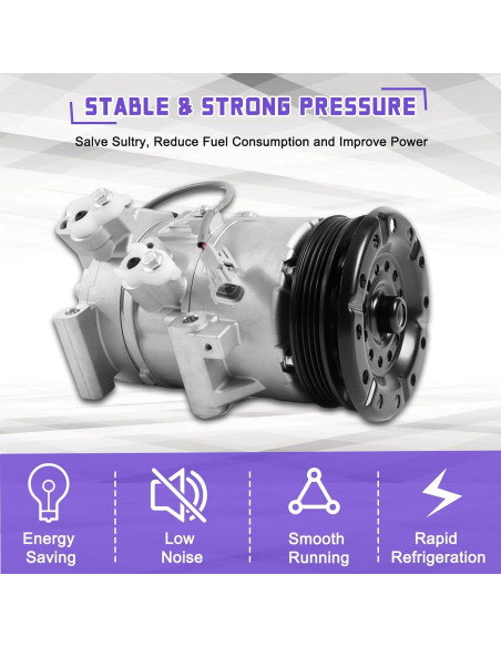 Compresor de Aire Acondicionado Kessocco CO 11078C para Toyota Yaris 1.5L 2007-2010