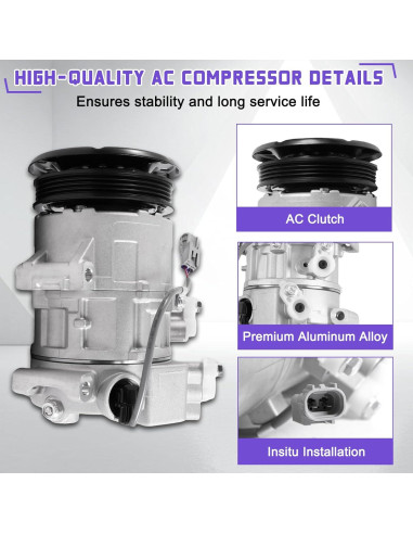 Compresor de Aire Acondicionado Kessocco CO 11078C para Toyota Yaris 1.5L 2007-2010