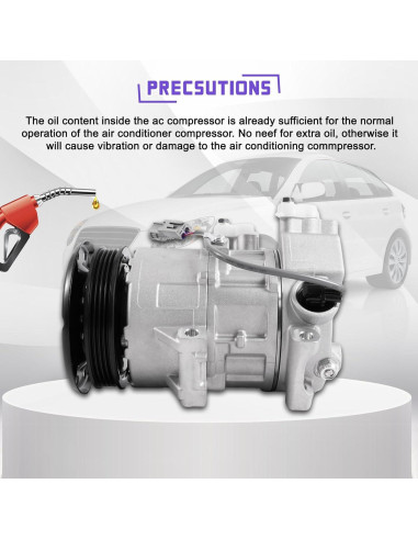 Compresor de Aire Acondicionado Kessocco CO 11078C para Toyota Yaris 1.5L 2007-2010
