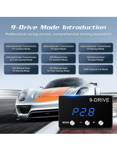 Controlador de Acelerador Electrónico MAIMEIMI 9 Modos para Dodge Jeep