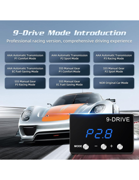 Controlador de Acelerador Electrónico MAIMEIMI 9 Modos para Dodge Jeep