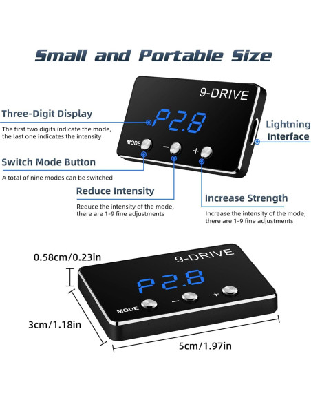 Controlador de Acelerador Electrónico MAIMEIMI 9 Modos para Dodge Jeep