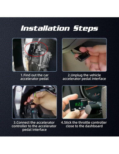 Controlador de Acelerador Electrónico MAIMEIMI 9 Modos para Dodge Jeep