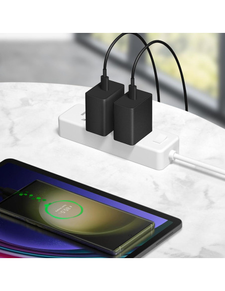 Cargador USB C Rápido 45W 2-Pack Samsung y iPhone Cargador USB C Rápido 45W 2-Pack Samsung y iPhone