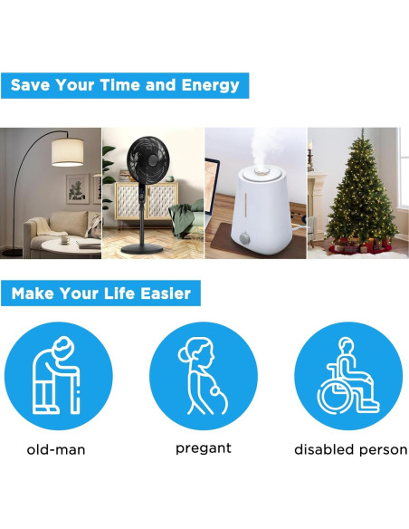 Enchufe Control Remoto G-Homa 30.48m 1875W 15A Programable