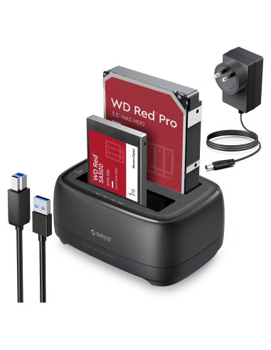 Estación de Acoplamiento ORICO DD28U3-C Doble Bahía USB 3.0