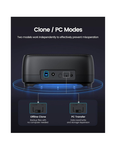 Estación de Acoplamiento ORICO DD28U3-C Doble Bahía USB 3.0