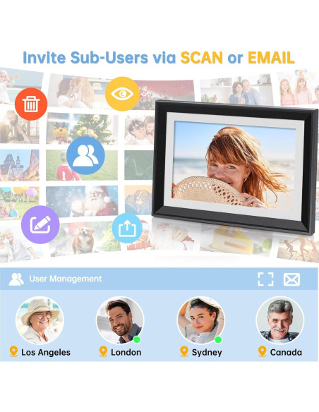 Marco de Foto Digital WiFi MELCAM P105 10" 16GB Pantalla HD