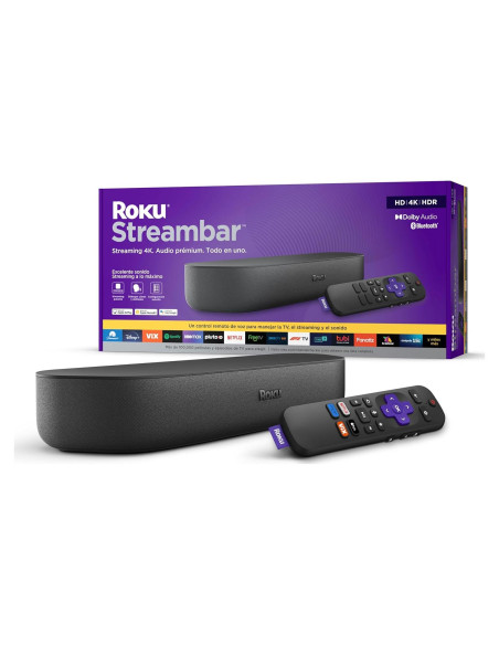 Roku Streambar 4K HDR Barra de Sonido y Streaming 2 en 1