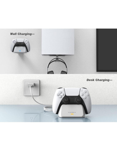 Base de Carga Solo ElecGear para Controlador PS5 - Montaje Pared
