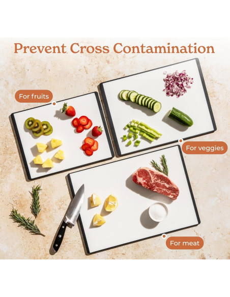 Conjunto de Tablas de Cortar SMIRLY 3 Piezas Antideslizantes
