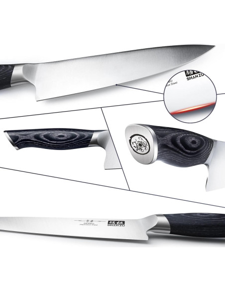 Cuchillo de Chef Japonés SHAN ZU 20.32 cm Acero Super Japonés