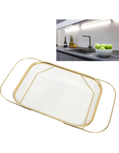 Colador Sobre El Fregadero Mumusuki de Acero Inoxidable 46cm