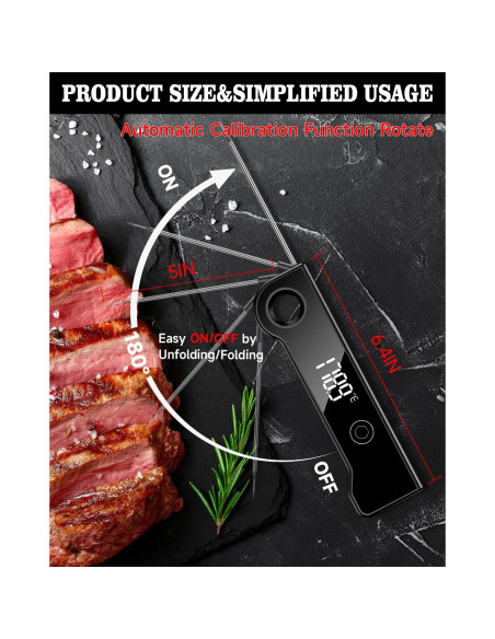 Termómetro Digital de Carne FVFV 2025 - Precisión 0.1C