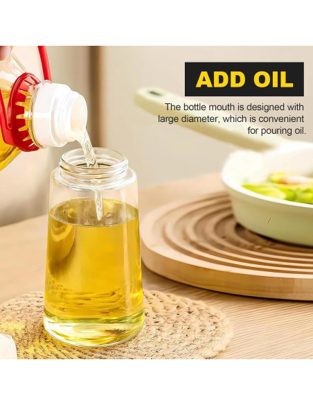 Rociador de Aceite RUIFUIHU 470ml 2 en 1 con Brocha - Negro