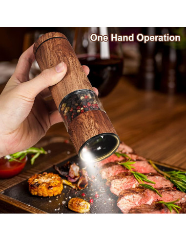 Juego de Molinillos Eléctricos Spacefrog - Sal y Pimienta Recargables