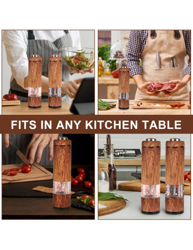 Juego de Molinillos Eléctricos Spacefrog - Sal y Pimienta Recargables