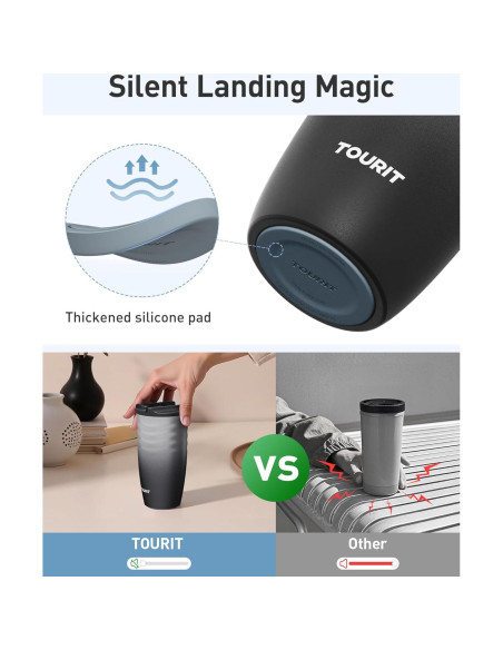 Taza de Café de Viaje TOURIT 473 ml Acero Inoxidable Aislada Taza de Café de Viaje TOURIT 473 ml Acero Inoxidable Aislada