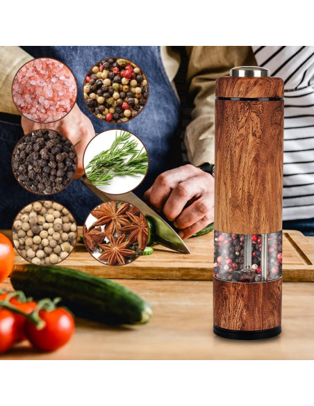 Juego de Molinillos Eléctricos Spacefrog - Sal y Pimienta Recargables Juego de Molinillos Eléctricos Spacefrog - Sal y Pimienta Recargables