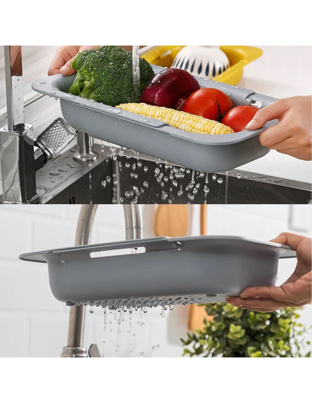 Colador Extensible UPHTEH Verde Oscuro - Multiuso y Apto para Lavavajillas Colador Extensible UPHTEH Verde Oscuro - Multiuso y Apto para Lavavajillas