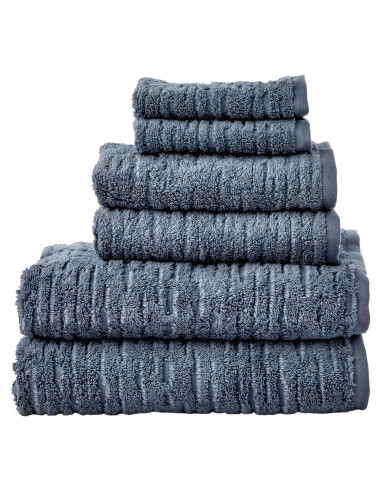 Conjunto de Toallas de Lujo SKL Home CloudSoft 6 Piezas Azul