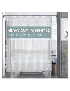 Funda de Ducha Transparente AmazerBath 72x198 cm 8G Pesada Impermeable
