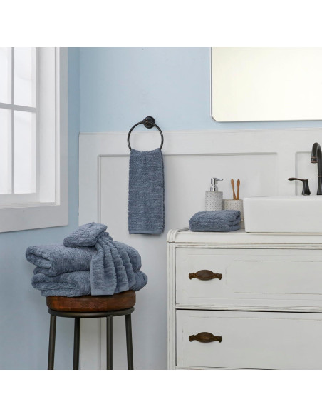 Conjunto de Toallas de Lujo SKL Home CloudSoft 6 Piezas Azul