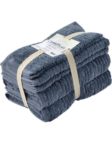 Conjunto de Toallas de Lujo SKL Home CloudSoft 6 Piezas Azul