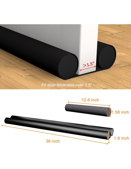 2 Tapones de Corrientes de Aire LM BODYCARE para Puerta 91 cm