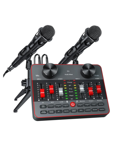 Kit de Podcast para 2 Micrófonos G1-E350S - Mezclador DJ